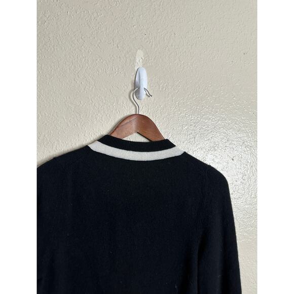 G. by Goop Hadley Tipped Cardigan 100% Cashmere Womans Large (FLAWED) - Picture 12 of 12